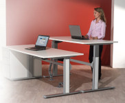 kerkmann Goulotte à câbles horizontale pour bureau assis/ kerkmann Goulotte à câbles horizontale pour bureau assis/