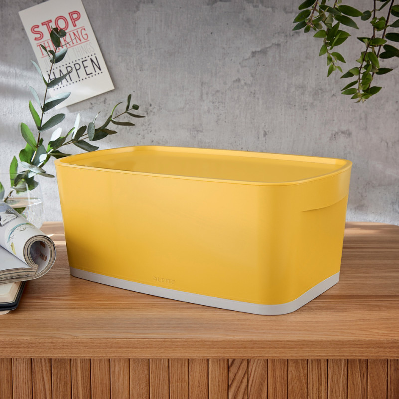 Boîte de rangement avec couvercle - 5 litres - Jaune LEITZ My Box Cosy