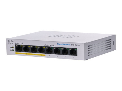 Cisco : CBS110 UNMANAGED 8-PORT GE PARTIAL POE DESKTOP EXT PS