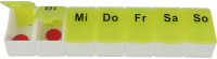 Pilulier 7 jours, conforme à la norme DIN 13164, blanc/vert