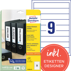 AVERY Zweckform Etiquettes d'insertion pour dos de classeur