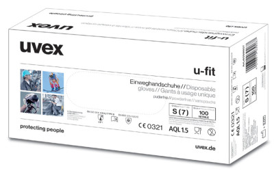 uvex Gant de protection à usage unique u-fit, taille S, bleu