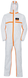 uvex Combinaison de protection jetable 4B, L, blanc/orange