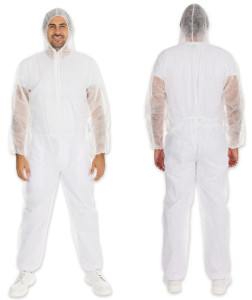 HYGONORM Combinaison en PP avec capuche, blanc