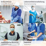 HYGONORM Tablier à bavette en LDPE, 35 microns, blanc