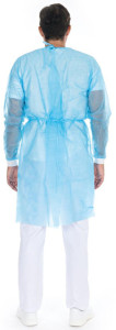 Blouse HYGOSTAR PP pour visiteurs/patients/personnel, L, bleue