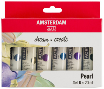 ROYAL TALENS Peinture acrylique AMSTERDAM Pearl, 6 x 20 ml