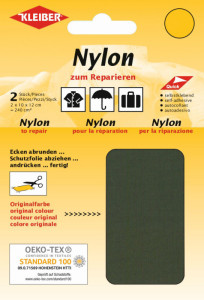 KLEIBER Pièce de réparation nylon, autocollant, marron