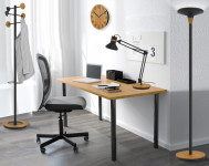 UNILUX Lampe de bureau à LED BAYA BAMBOO, noir - bambou