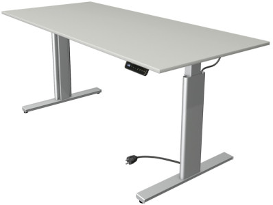 Bureau assis-debout Kerkmann Move 3, largeur 1 800 mm, blanc