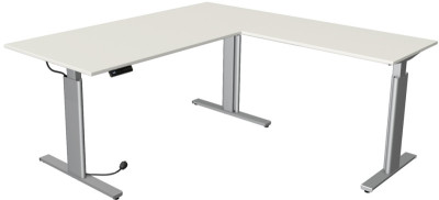kerkmann Sitz-Steh-Schreibtisch Move 3 mit Anbau, anthrazit