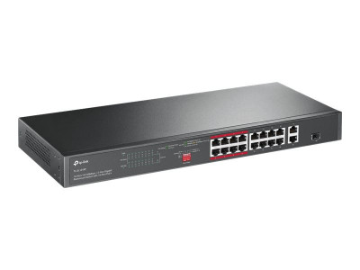 TP-Link : 16-PORT 10/100MBPS + 2-PORT GIGABIT RACKMOUNT SWITCH