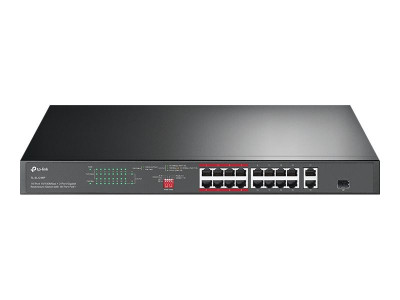 TP-Link : 16-PORT 10/100MBPS + 2-PORT GIGABIT RACKMOUNT SWITCH