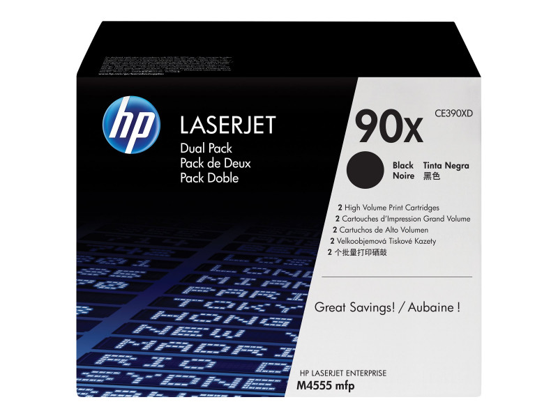 HP : cartouche toner 90X BLACK dual pack LaserJet