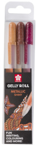 SAKURA Stylo roller à encre gel Gelly Roll Metallic 