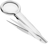 FIRST AID ONLY Pince précelle avec loupe, argent
