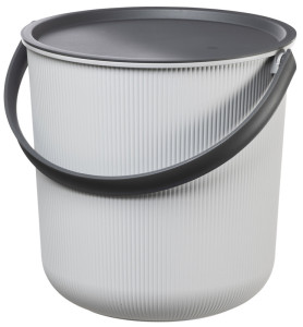 Plast team Seau de rangement AKITA, 53 litres, gris nuage