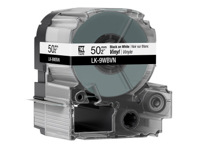 Epson : LK-9WBVN CONSUMABLES: TAPES VINYL LABEL YELLOW BLK 50 MM 7 M