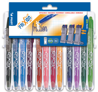 PILOT Stylo roller FRIXION BALL 07 Set2Go, étui de 4 Fun