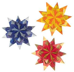 folia Feuilles de papier pliable étoile Bascetta, 75 g/m2
