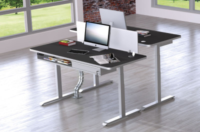 kerkmann Table de bureau assis-debout Move 4 Premium, blanc