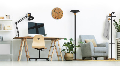 UNiLUX Horloge murale / à quartz PALMA Bamboo, bambou noir