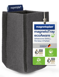 magnetoplan Pot à crayons magnetoTray, petit, gris