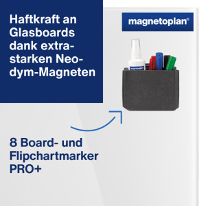 magnetoplan Pot à crayons magnetoTray, moyen, vert