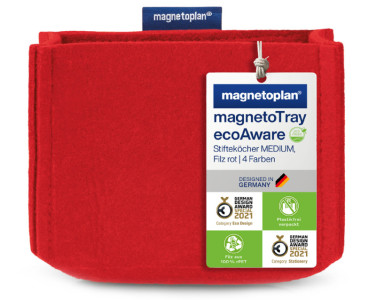 magnetoplan Pot à crayons magnetoTray, moyen, rouge