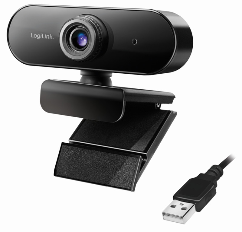 LogiLink Webcam Pro Full HD USB avec micro, noir