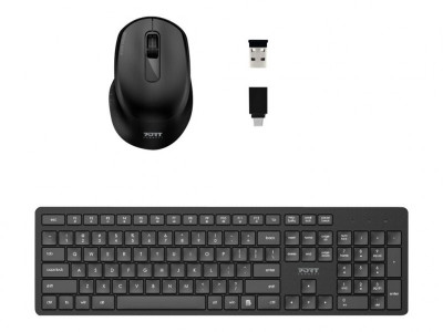 Port Technology : UK pack KEYBOARD + MOUSE MEDIUM WIRELESS