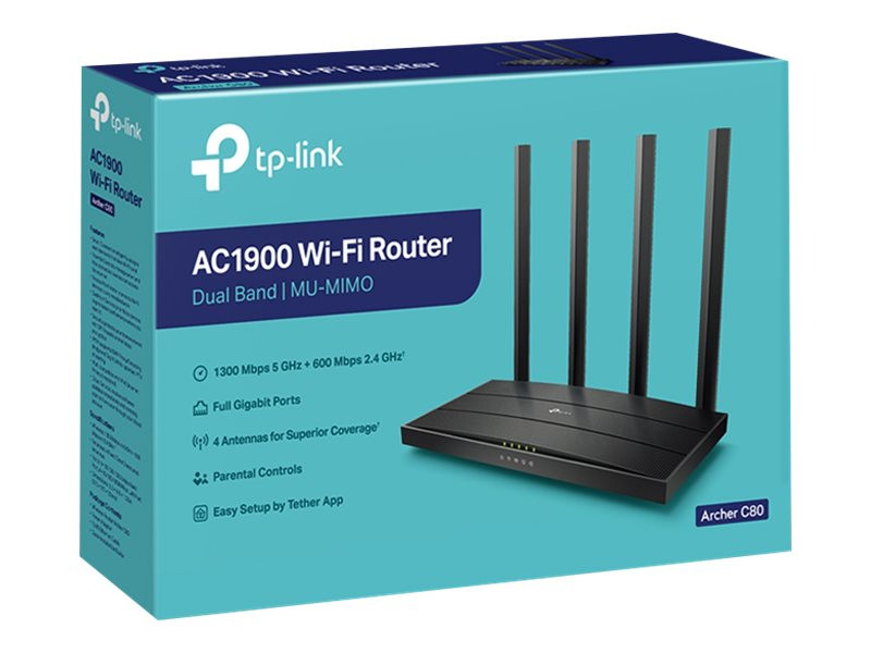TP-Link : ARCHER C80 AC1900 DUAL BAND WI-FI ROUTER