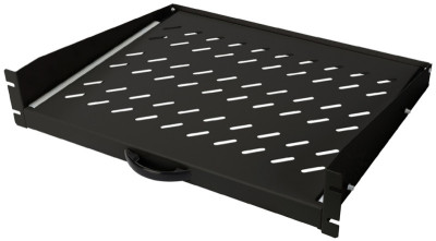 Étagère DIGITUS 19, 2 U, extensible, noire (RAL 9005)