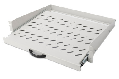 Étagère DIGITUS 19, 2 U, extensible, noire (RAL 9005)