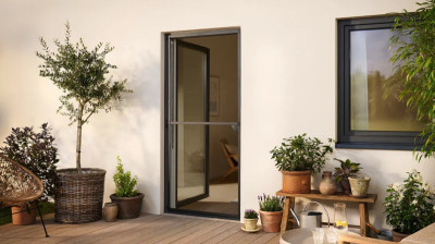 tesa Moustiquaire ALU COMFORT portes, 1,00 m x 2,20 m, gris