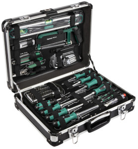 BRÜDER MANNESMANN Malette à outils, 160 pièces, coffre alu