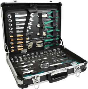 BRÜDER MANNESMANN Malette à outils, 160 pièces, coffre alu