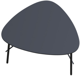 PAPERFLOW Table d'appoint LAZY, (L)930 x (P)500 mm, noir