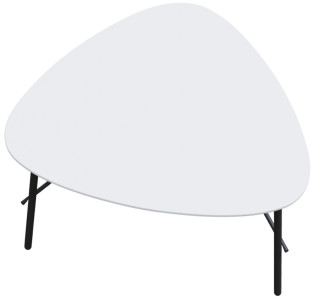 PAPERFLOW Table d'appoint LAZY, (L)930 x (P)500 mm, noir