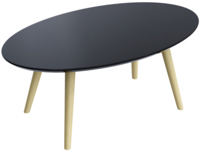 Table d'appoint PAPERFLOW SCANDI, (L) 1 150 x (P) 600 mm, noire