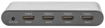 DIGITUS 4K HDMI 2.0 Switch, 3 x 1 UHD, schwarz