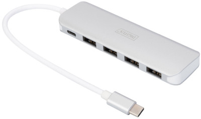 DIGITUS Hub USB-C 3.0, 4 ports, argent