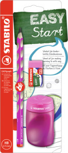 STABILO Kit pour écolier EASYgraph, pour gauchers, rose vif