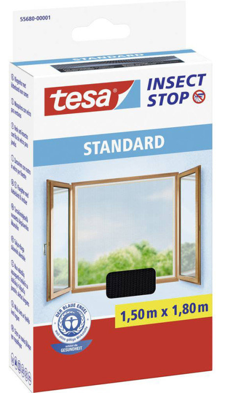 tesa Moustiquaire STANDARD fenêtre, 1,00 m x 1,00 m