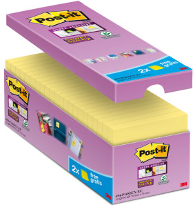 Post-it Bloc-note Super Sticky Notes, 76 x 76mm, 20+4, jaune