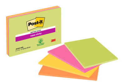 Post-it Bloc-note Meeting Notes Super Sticky, 203 x 153 mm