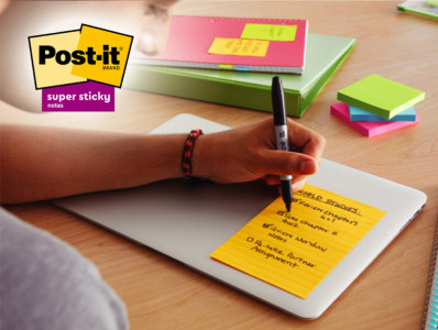 Post-it Bloc-note Meeting Notes Super Sticky, 203 x 153 mm