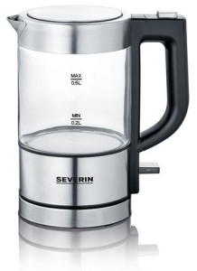 SEVERIN Mini bouilloire WK 3472, verre / acier inoxydable