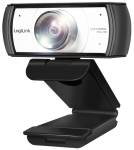 LogiLink Konferenz HD-USB-Webcam mit Dual-Mikrofon, 120 Grad