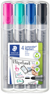 STAEDTLER Lumocolor Flipchart-Marker 356, 4er Etui